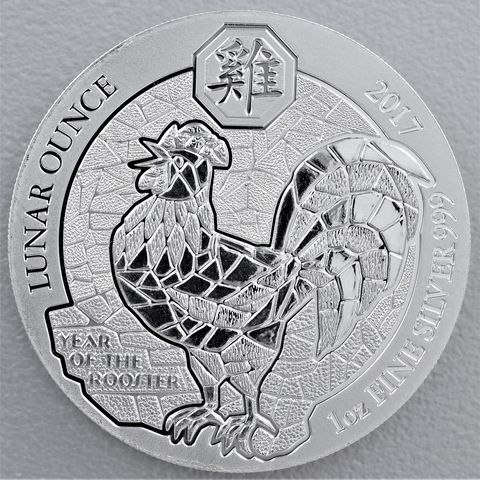 Silbermünze 1oz Lunar Ounce 2017 - Hahn / Year of the Rooster