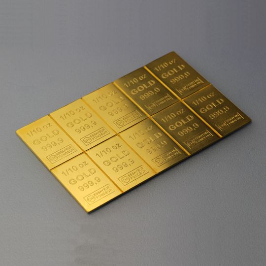 Unzentafel 10x1/10oz Gold
