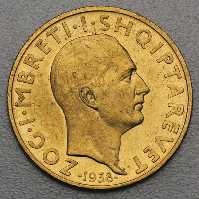 50 Franken Goldmünze Albanien Zogu 1938