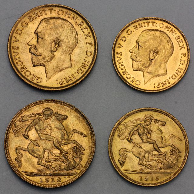 Gold Sovereign Münzen Georg V