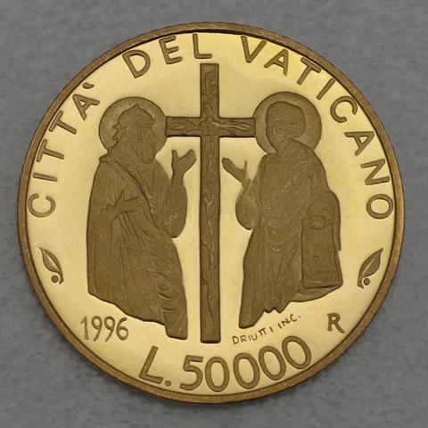 Goldmünze 50000 Lire Vatikan 1996