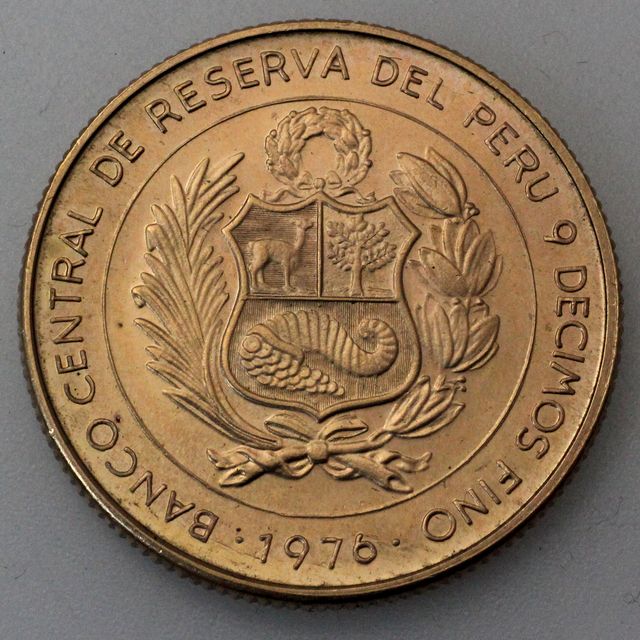 1 Sol Goldmünze Peru 1976