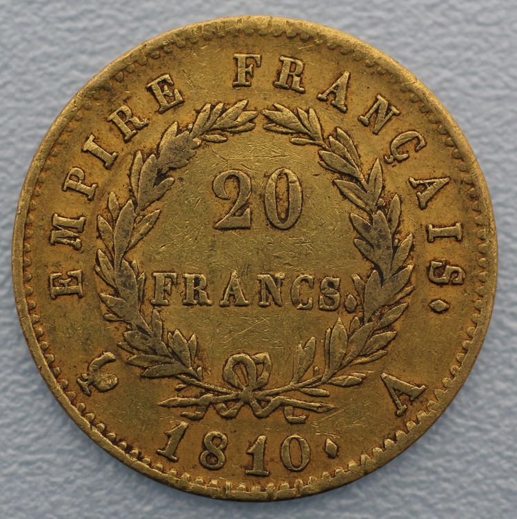 Napoleon III mit Kranz 20 Francs