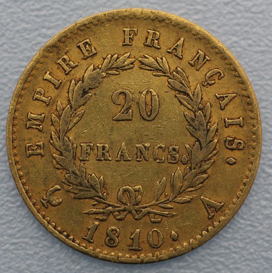 Napoleon III mit Kranz 20 Francs