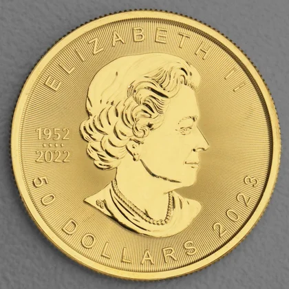 1oz Goldmünze Maple Leaf, Queen Elizabeth II