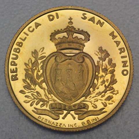 2 Scudi Goldmünze San Marino 1996 - Olympiade Athleten