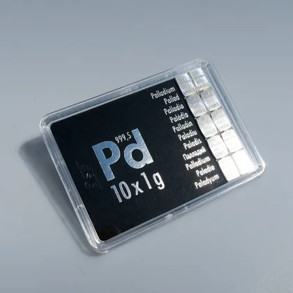 10 x 1g Palladium CombiBar® Tafelbarren