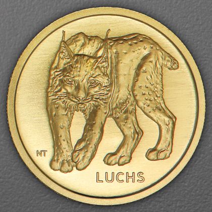 20 Euro Goldmünze "Luchs" 2026 der Serie "Rückkehr der Wildtiere"