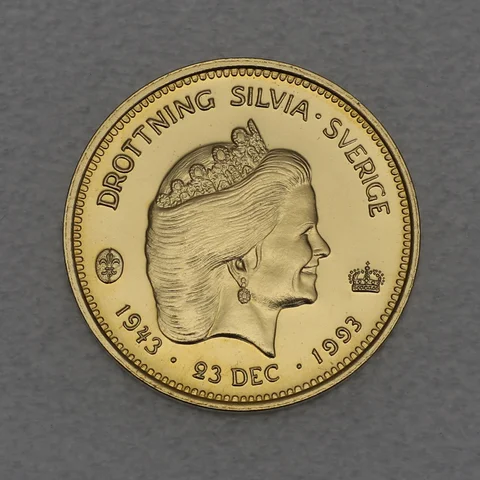 1000 Kronor 1993 Schweden - 50. Geburtstag von Königin Silvia