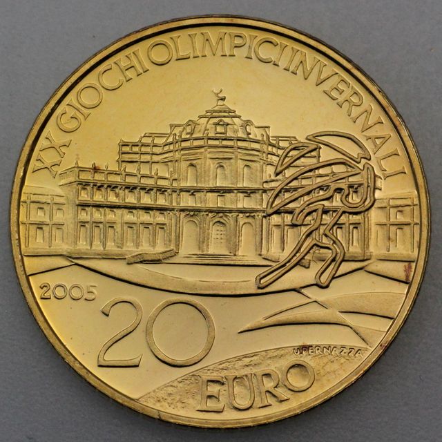 20 Euro Goldmünze Italien 2005 Schloss Stupinigni