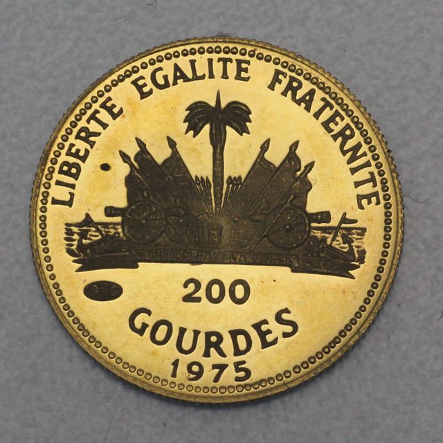 200 Gourdes Goldmünze Haiti 1975