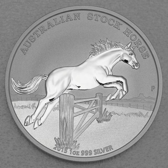 Silbermünze 1oz Australian Stock Horse 2015