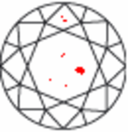 Zu sehen ist ein Diamant der Reinheitsklasse CIBJO SI Zu sehen ist ein Diamant der Reinheitsklasse CIBJO SI