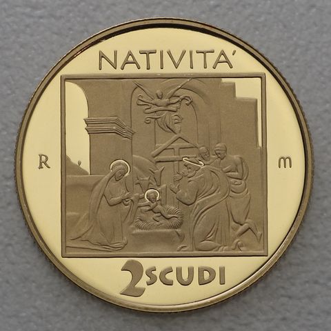 2 Scudi Goldmünze San Marino 2011 - Nativita