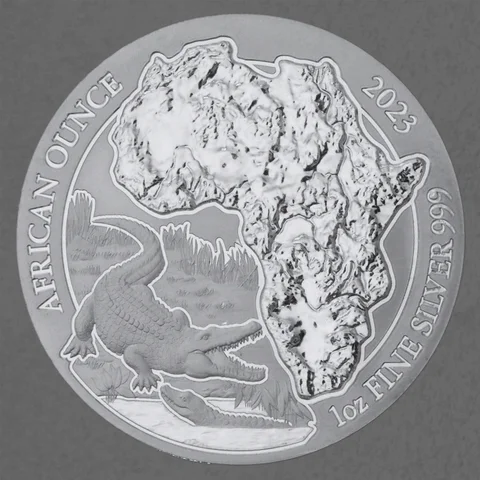 Silbermünze African Ounce 2023 - Krokodil