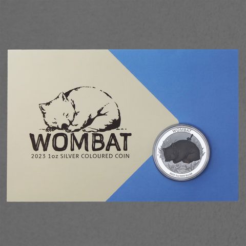 Silbermünze 1oz Australian Wombat 2023 koloriert