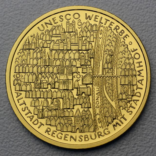 100 Euro Goldmünze BRD 2016 Altstadt Regensburg
