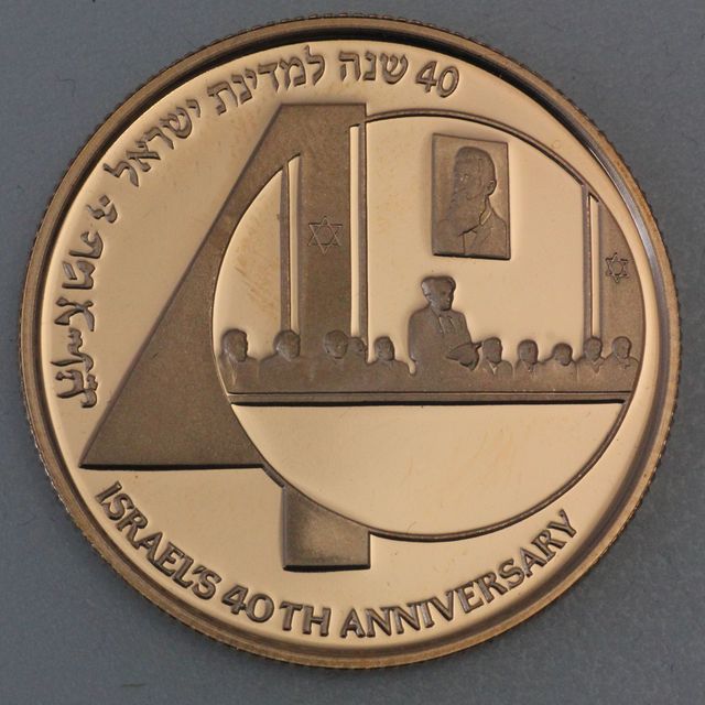 10 new Sheqalim Goldmünze Israel 1988