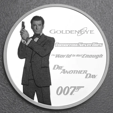 Silbermünze 1oz "Pierce Brosnan" 2024 koloriert