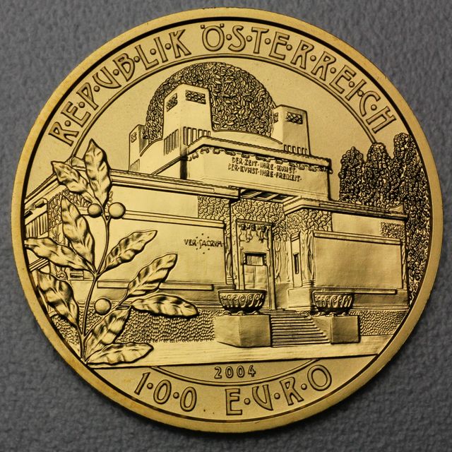 Goldmünze 100 Euro Österreich 2004 - Wiener Secession - Wiener Jugendstil