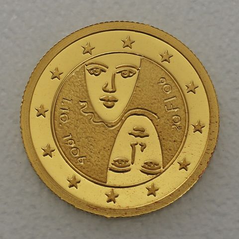 Goldmünze 25 Dollars 1/25oz Liberia 2006 - Finnland - 100 Jahre Wahlrecht