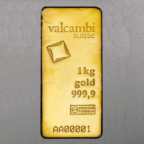 1kg Valcambi Goldbarren Gegossen 1000g Esg
