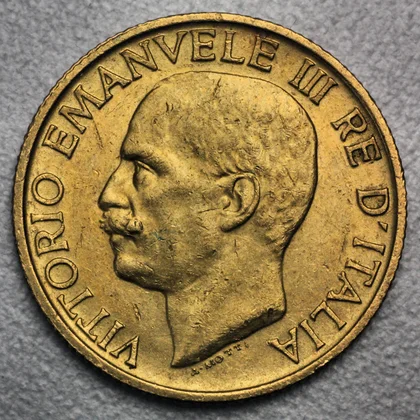 20 Lire Goldmünze Italien Vittorio Emanuele III