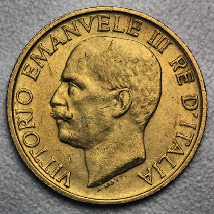 20 Lire Goldmünze Italien Vittorio Emanuele III