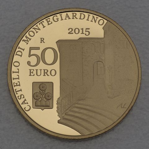 50 Euro Goldmünze San Marino 2015 Castello di Montegiardino