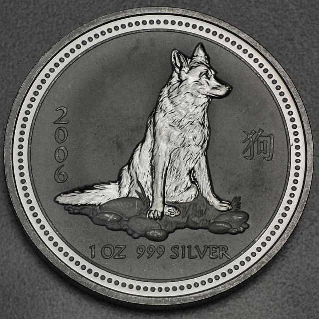 Silber Lunar Serie Australien 2006 Hund