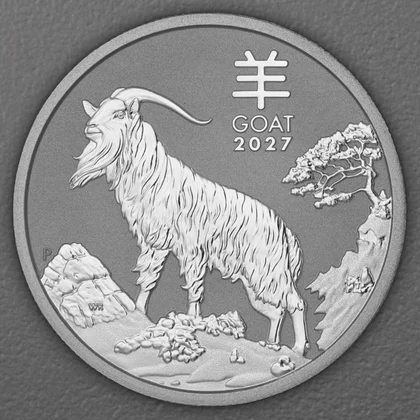 1oz Platinmünze Lunar III, 2027, Ziege