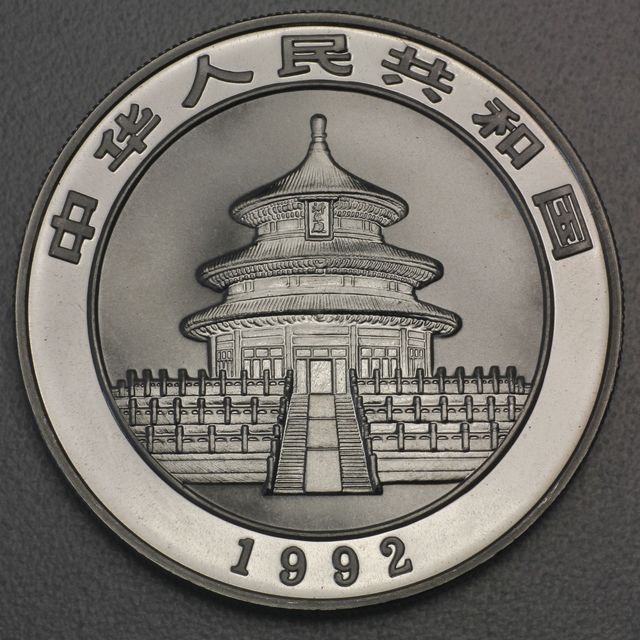 China Panda Silbermünze 1992