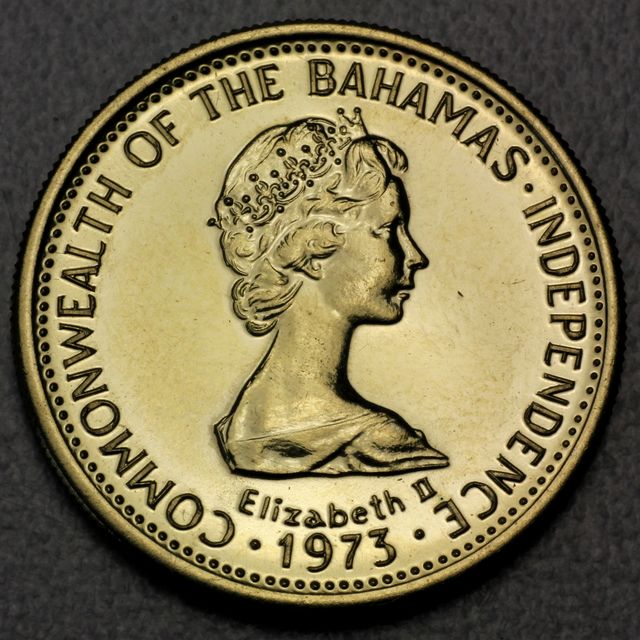 50 Dollars Goldmedaille der Bahamas 1973 aus 7,27g 585er Gold