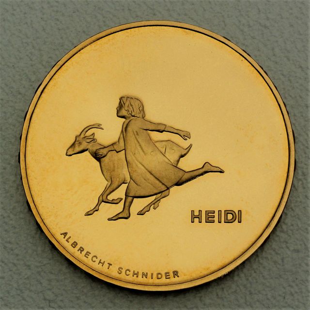 Goldmünze 50 Franken Schweiz 2001 - Heidi
