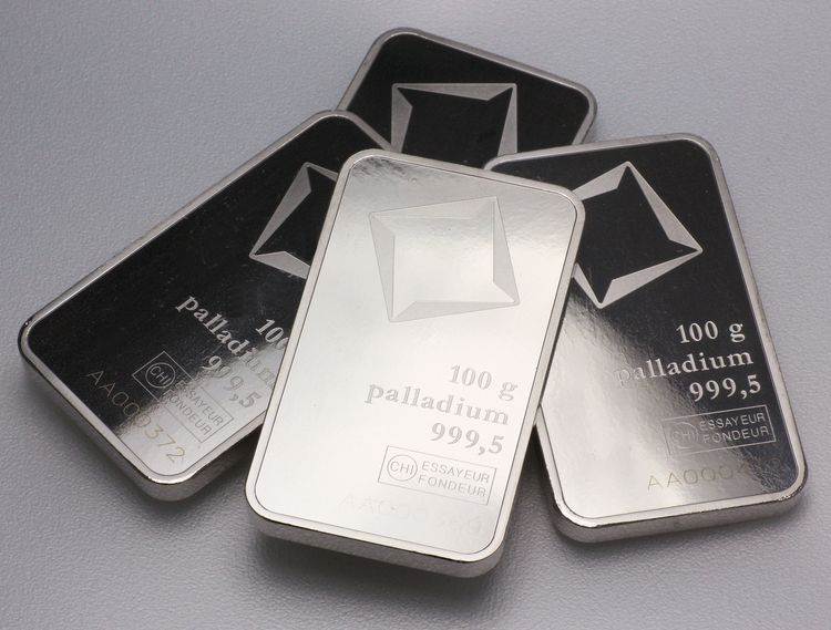 Palladiumbarren 100g Palladiumbarren 100g