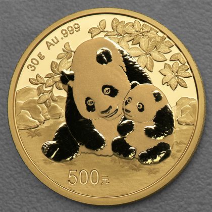 30g Goldmünze, China Panda, 2024