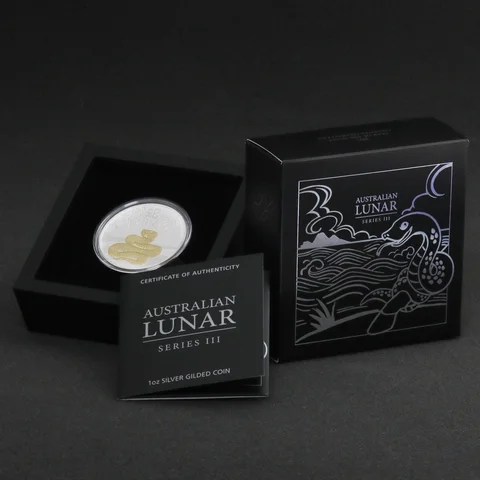 Lunar III, Silbermünze vergoldet