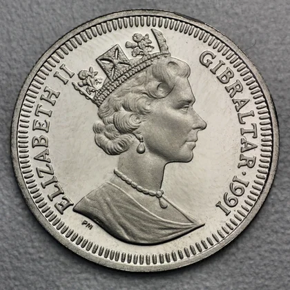 Crown Platinmünze Gibraltar