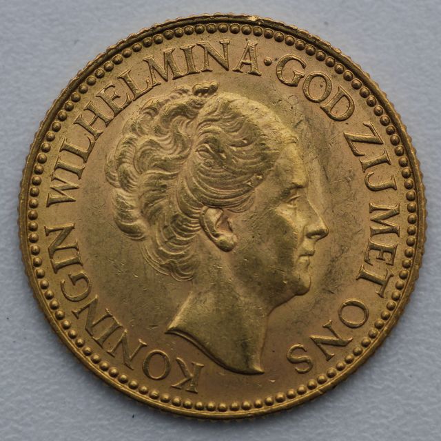 10 Gulden Goldmünze Wilhelmina Niederlande