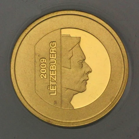10 Euro Goldmünze Luxemburg 2009 Hirsch des Refugium der Orvaler Abtei