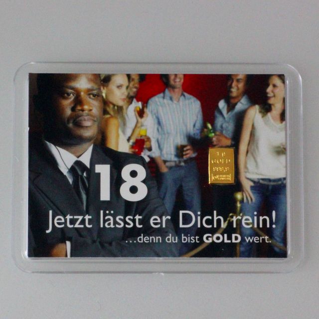 Goldgeschenk zum 18. Geburtstag