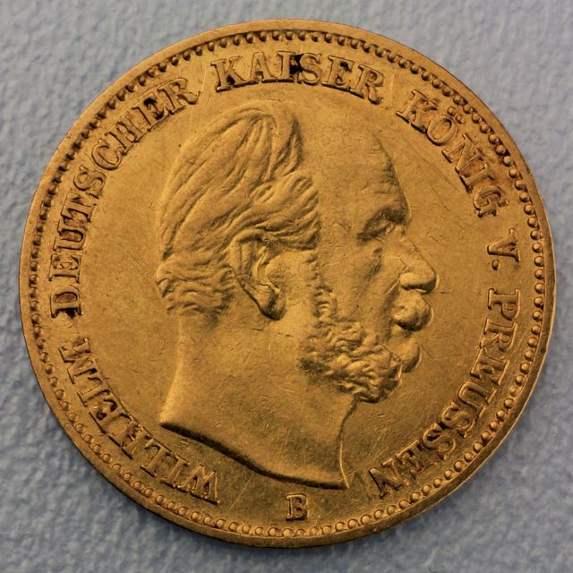 5 Reichsmark Goldmünze Wilhelm I - Preussen - Prägejahre 1877, 1878 Jäger Nr. 244