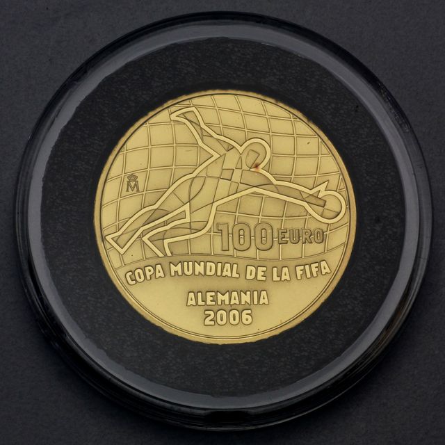 100 Euro Goldmünze Spanien 2004 Fussball WM 2006 Deutschland