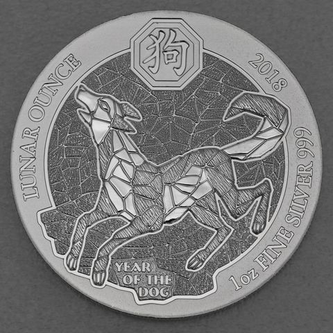 Silbermünze 1oz Lunar Ounce 2018 - Hund / Year of the Dog