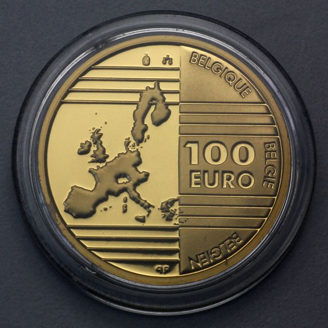 100 Euro Goldmünzen Belgien 2002