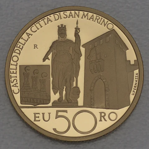 50 Euro Goldmünze San Marino 2011 Castello della Citta di San Marino