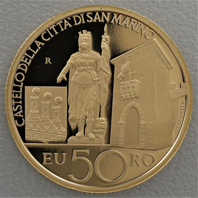 50 Euro Goldmünze San Marino 2011 Castello della citta die San Marino