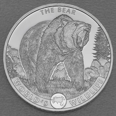 Silbermünze 1oz World's Wildlife Congo - Bear 2022