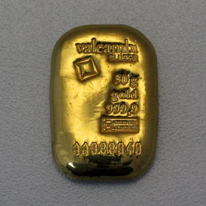 50g Gussbarren von Valcambi