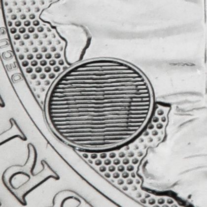 1oz Platinmünze Britannia 2023, Latentes Bild